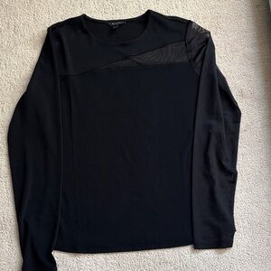 RW&co Long Sleeve Top with Sheer Detail